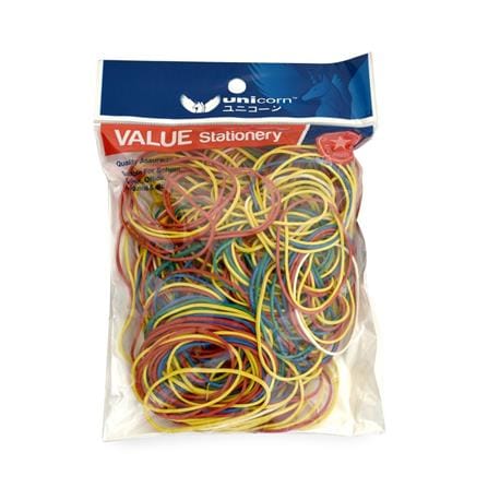 UNICORN ELASTIC RUBBER BAND 300PCS 200G MIX COLOUR