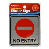 UNICORN SIGNAGE NO ENTRY STICKER USS-809 RED/WHITE STICKER
