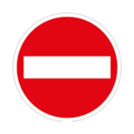 UNICORN SIGNAGE NO ENTRY STICKER USS-809 RED/WHITE STICKER