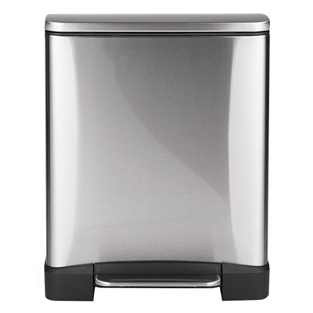 SQUARE DUSTBIN PEDAL ACCO CUBE2 EK1437MT 20L SILVER