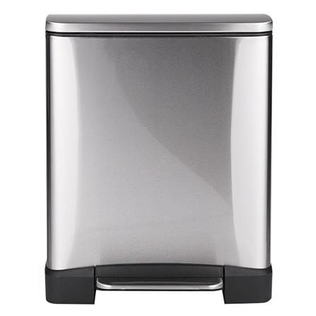 SQUARE DUSTBIN PEDAL ACCO CUBE2 EK1437MT 20L SILVER