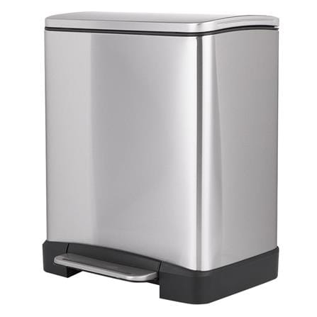 SQUARE DUSTBIN PEDAL ACCO CUBE2 EK1437MT 20L SILVER