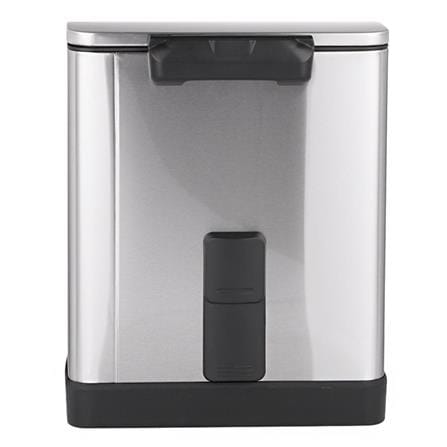 SQUARE DUSTBIN PEDAL ACCO CUBE2 EK1437MT 20L SILVER