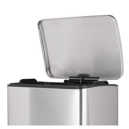 SQUARE DUSTBIN PEDAL ACCO CUBE2 EK1437MT 20L SILVER