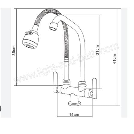 RASLAND SINK FAUCET RA DZ-1006 CHROME