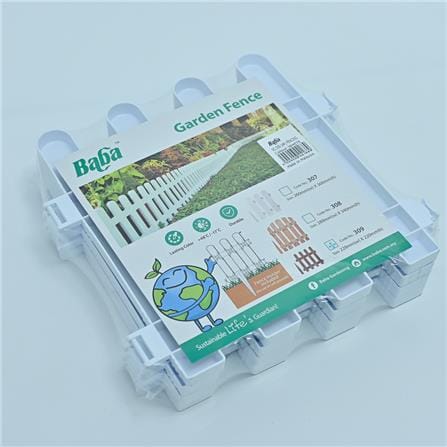 BABA 309 PLASTIC FENCE 22X22CM WHT