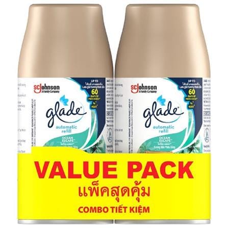 GLADE AUTOMATIC SPRAY REFILLS OCEAN ESCAPE 252G TWIN PACK