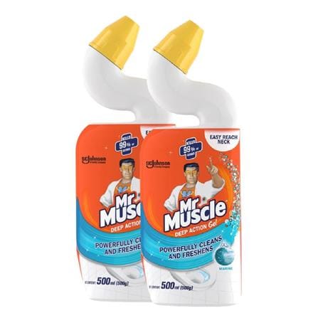 MR MUSCLE TOILET BOWL CLEANER AROMA CLEAN TWIN PACK 500ML OCEAN ESCAPE