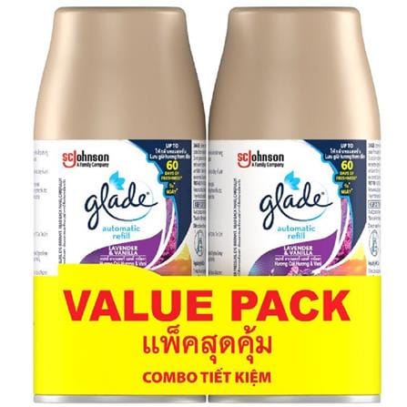 GLADE AUTOMATIC SPRAY REFILLS LAVENDER VANILLA 252G TWIN PACK