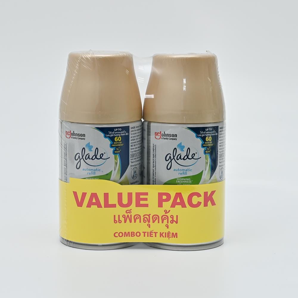 GLADE AUTOMATIC SPRAY REFILLS MORNING FRESHNESS 252G TWIN PACK