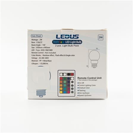 LED CLR BULB 2W E27 RCTP LCQ3002WD LEDUS