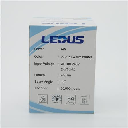 LED BULB 6W WW GU10 COB LGU10006 LEDUS
