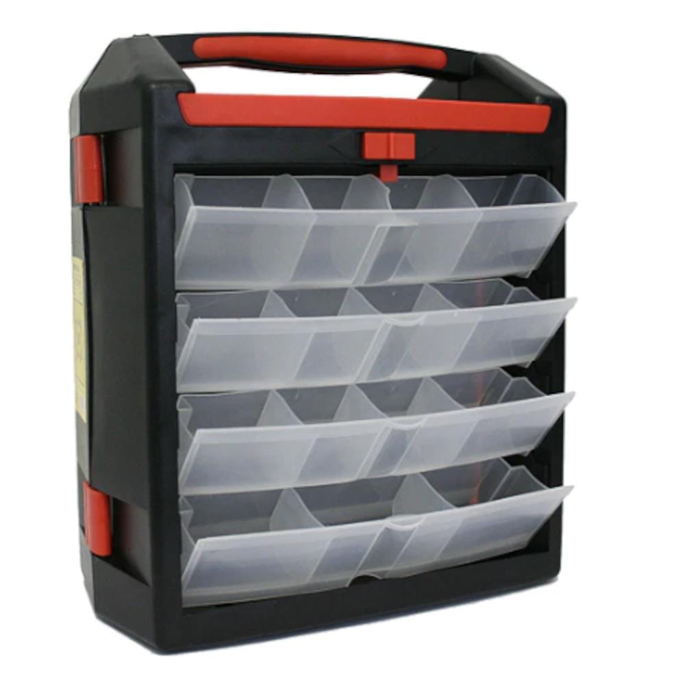 HUALEI PLASTIC FOLDABLE ORGANIZER 11&rdquo;  BLACK-RED
