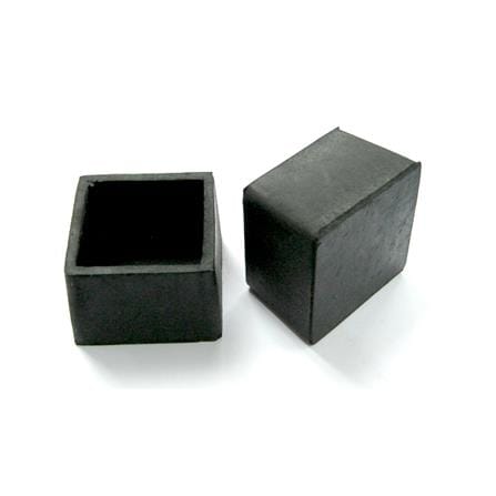 VIO SQUARE FLOOR STOPPER HOLLOW COVER CAP 1-1/2" 4PCS EACH BLACK