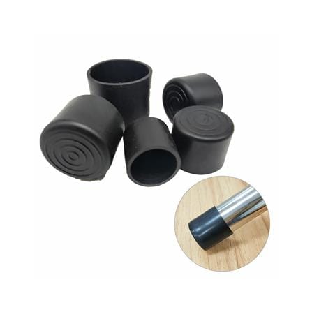 AVIO ROUND FLOOR STOPPER HOLLOW COVER CAP 1-1/4" 4PCS EACH BLACK