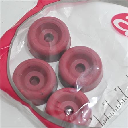 AVIO ROUND FLOOR STOPPER 0.5X1INCH 4PCS RED