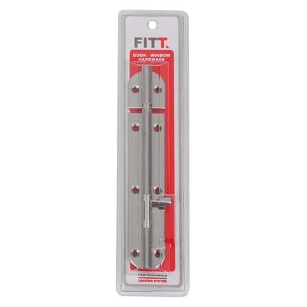 DOOR BOLT FITT WL36-2-SS 6IN SILVER