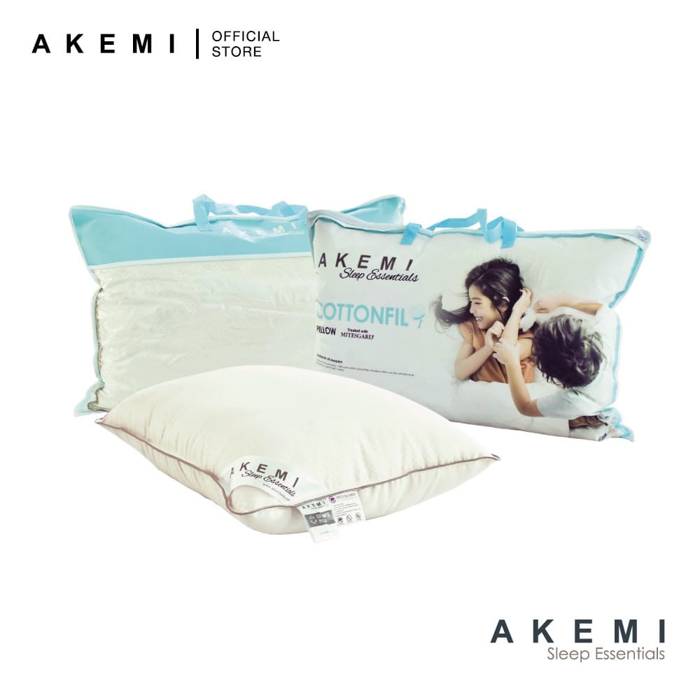 AKEMI PILLOW SLEEP ESSENTIAL COTTONFIL 48x71CM WHITE
