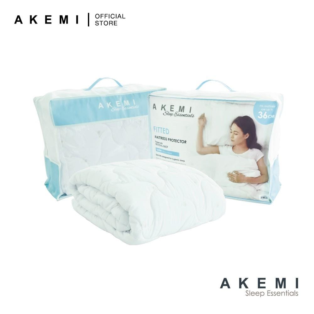 AKEMI MATTRESS PAD SLEEP ESSENTIAL QUEEN WHITE