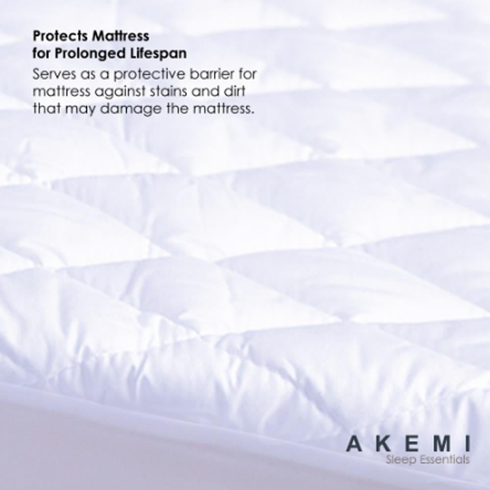 AKEMI MATTRESS PAD SLEEP ESSENTIAL QUEEN WHITE