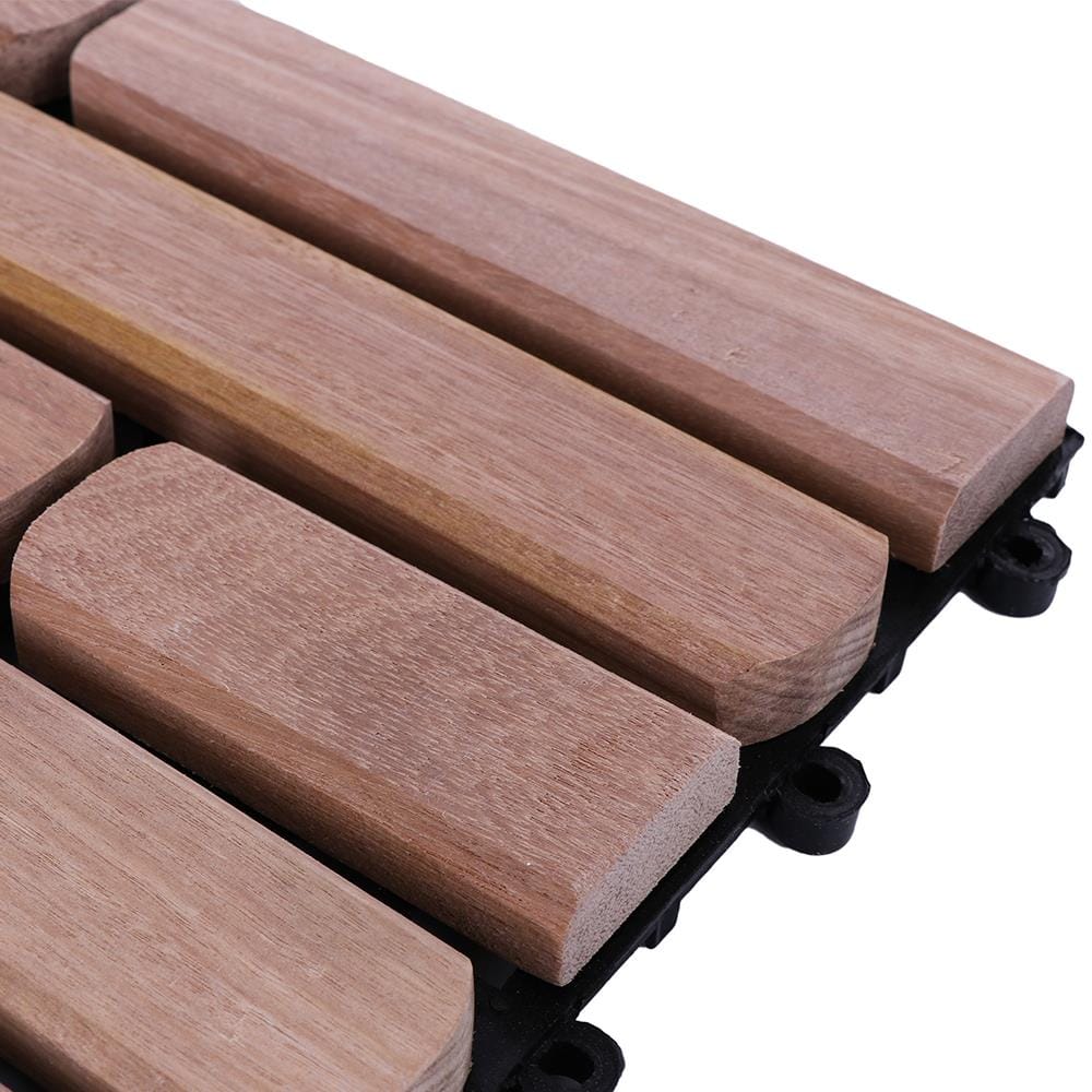 TENG WOODEN FLOOR DECKING SPRING KONNECT 30X30CM BROWN