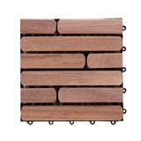 TENG WOODEN FLOOR DECKING SPRING KONNECT 30X30CM BROWN