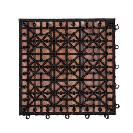 TENG WOODEN FLOOR DECKING SPRING KONNECT 30X30CM BROWN
