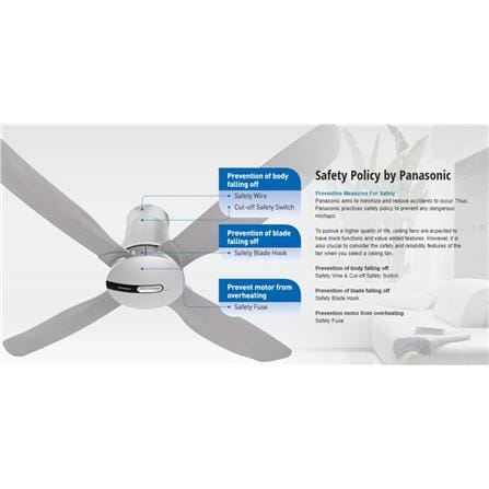 PANASONIC CEILING FAN F-M14HW 56" SILVER