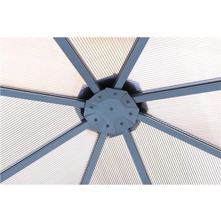 HOMEPRO SPRING TENT POLYCARBONATE W300XD300XH275 CM DARK GRAY