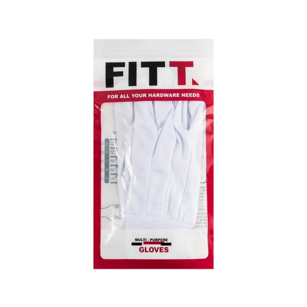 CLOTH GLOVES FITT WHITE