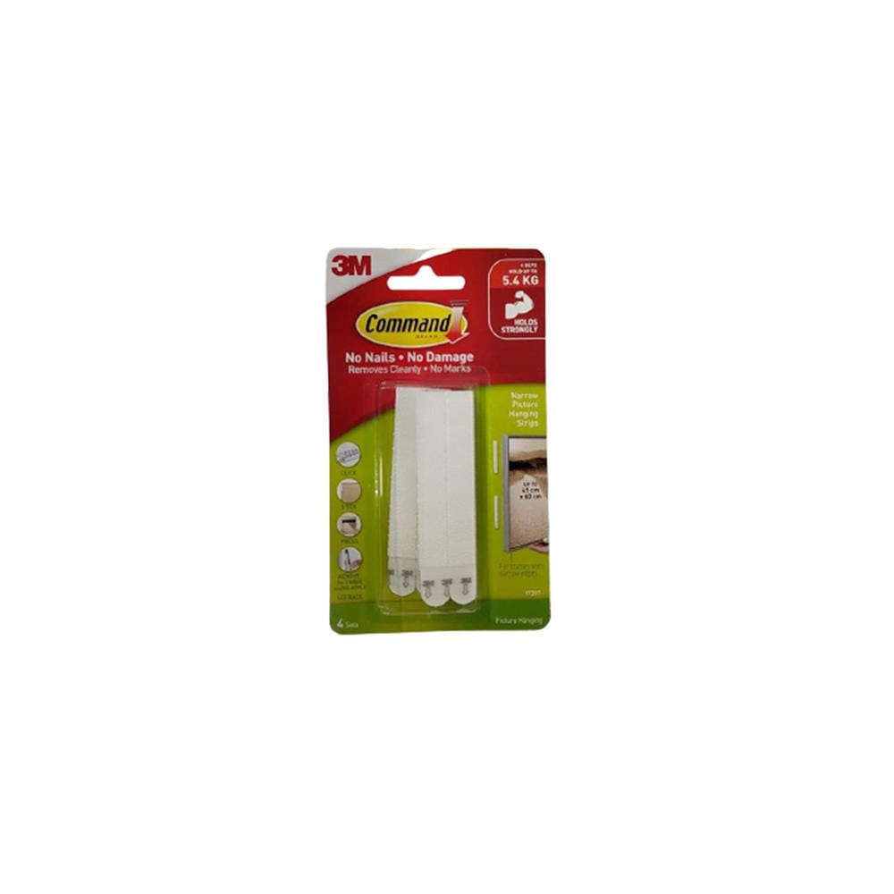 COMMAND PICTURE HANGING STRIP 4PC NARROW 17207