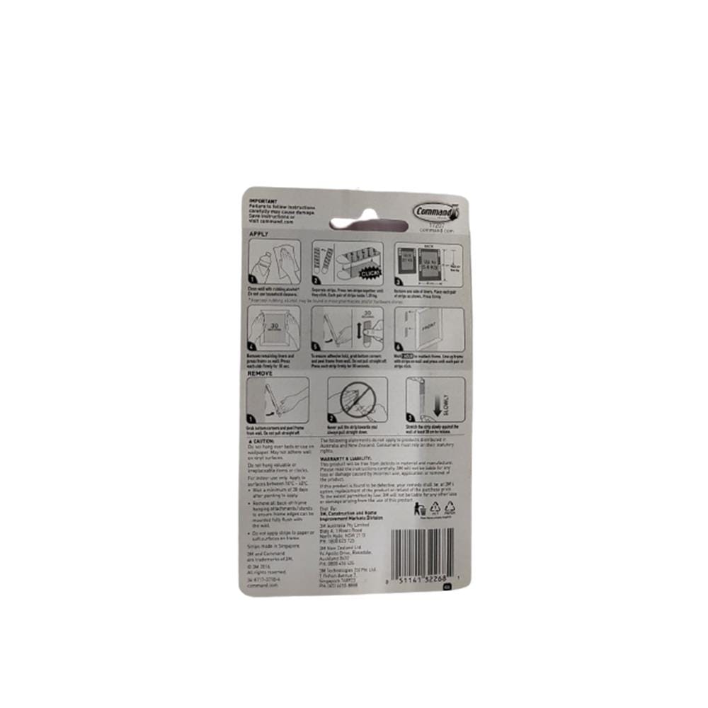 COMMAND PICTURE HANGING STRIP 4PC NARROW 17207