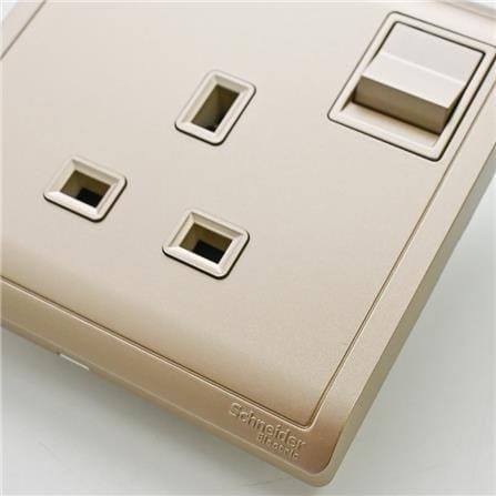 SCHNEIDER PIENO 13A 1GANG SWITCH SOCKET E8215C_WG_G11