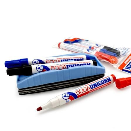 UNICORN WHITEBOARD MARKER UM-500A BLACK 3 EACH