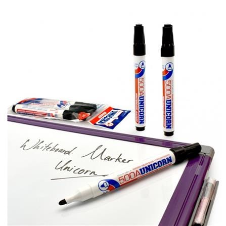 UNICORN WHITEBOARD MARKER UM-500A BLACK 3 EACH
