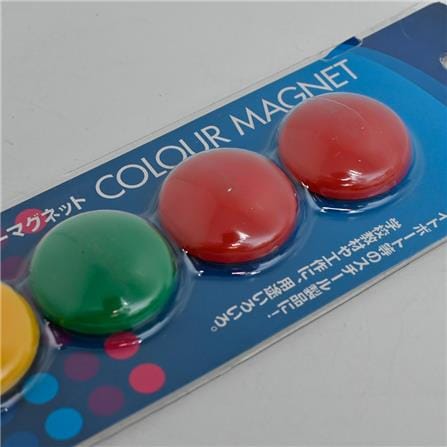 UNICORN ROUND MAGNETIC BUTTON 30MM MIX COLOUR 5PCS