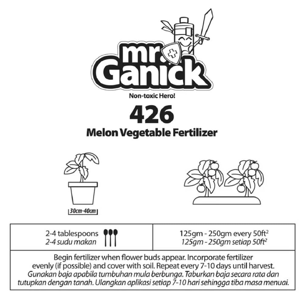 MR GANICK 426 ORGANIC MELON VEGETABLES FERTILIZER 1KG