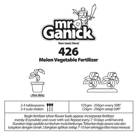 MR GANICK 426 ORGANIC MELON VEGETABLES FERTILIZER 1KG
