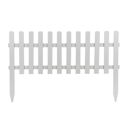 RUBBERWOOD FENCE WITH STAKE U-01 XL W110XH70CM  WHITE