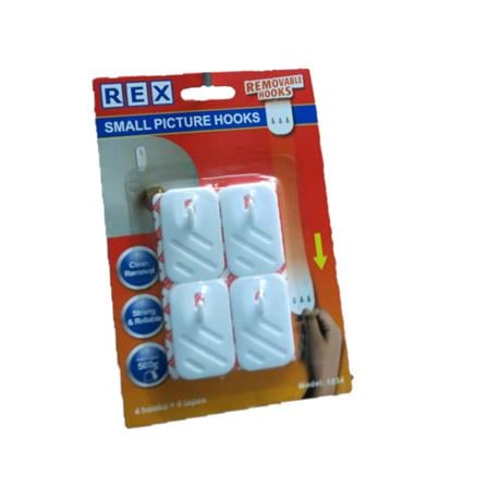 REX REMOVABLE SMALL PICTURE HOOKS 1834 WHITE