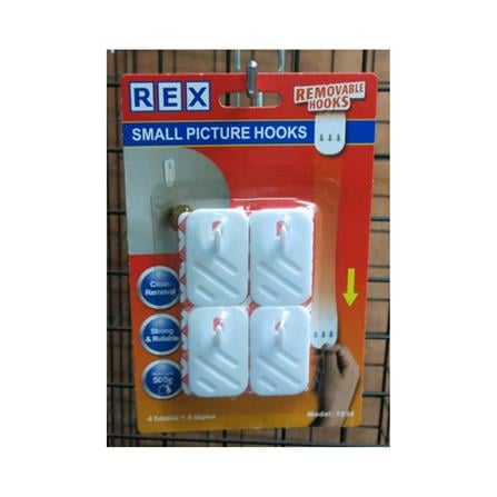 REX REMOVABLE SMALL PICTURE HOOKS 1834 WHITE
