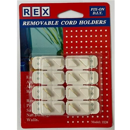 REX REMOVABLE CORD HOLDERS 1820 WHITE