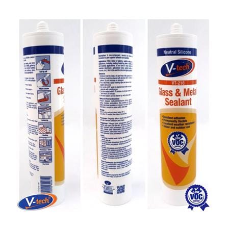 V-TECH GLASS & METAL SEALANT VT218W 300ML
