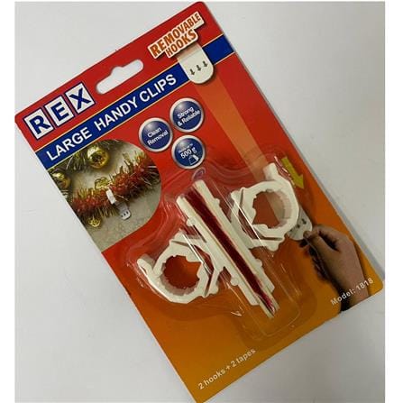 REX LARGE HANDY CLIP REMOVABLE HOOK 1818 WHITE