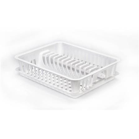 MINI PLASTIC DISH DRAINER WITH TRAY SN 540 WHITE