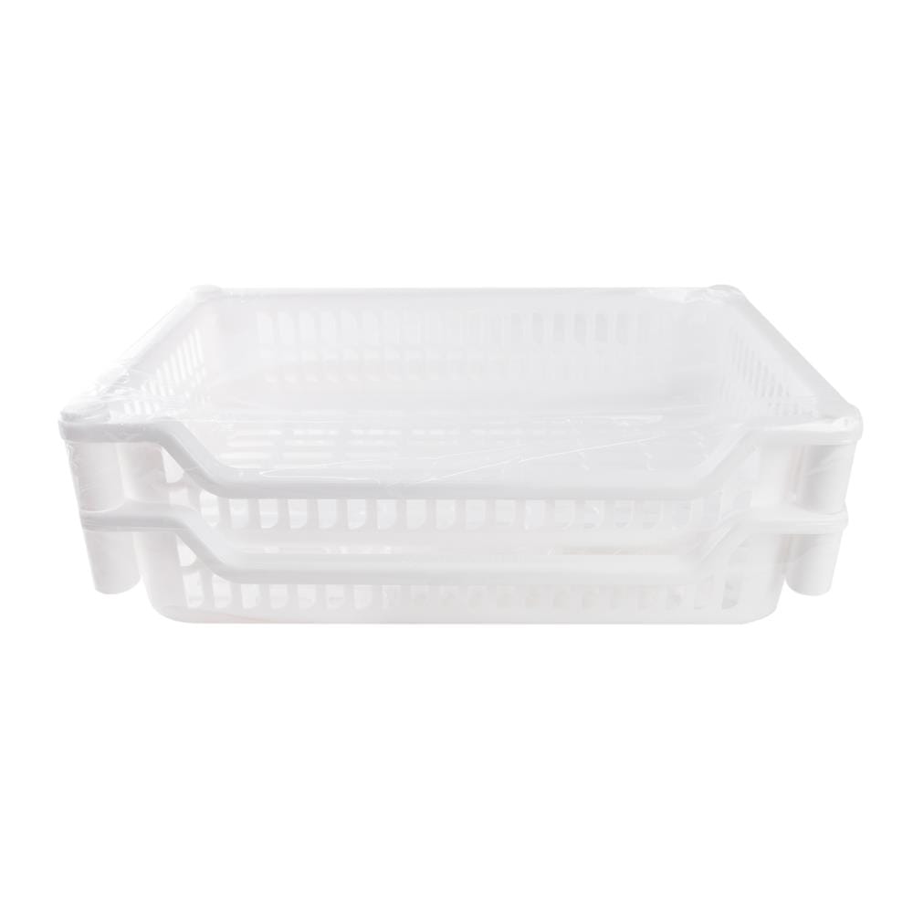 2-TIER PLASTIC STORAGE SHELF JCJ 2202/2 WHITE