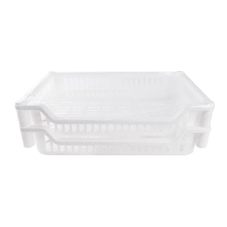 2-TIER PLASTIC STORAGE SHELF JCJ 2202/2 WHITE
