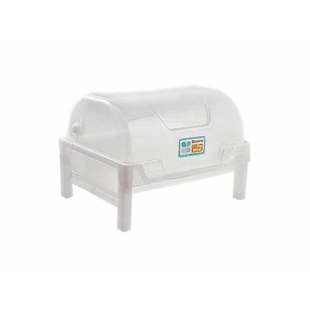 DISH RACK WITH LID SN 542 PLASTIC WHITE