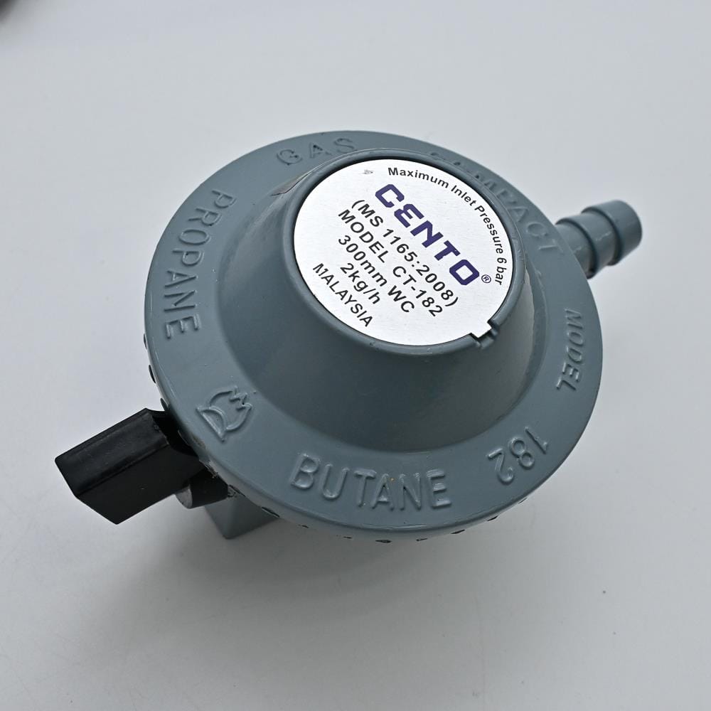 CENTO LPG REGULATOR SET WITH 2 CLIP 1.2M WHITE HOSE
