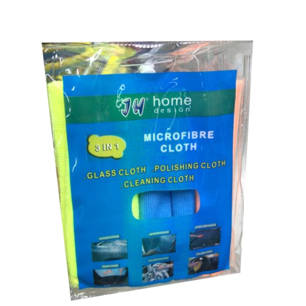 JUN HONG 3IN1 MICROFIBRE CLOTH (CAR CLEANING TOOLS)